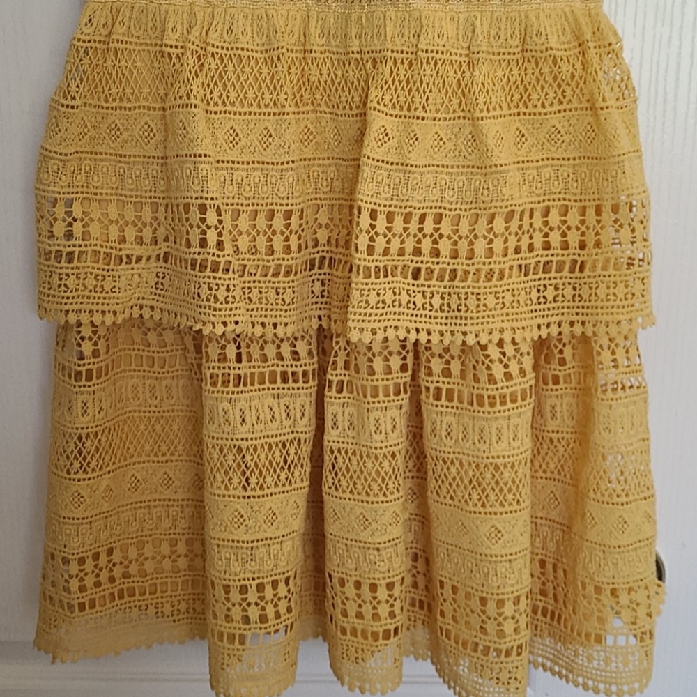 EUC Crochet  Multi tiered Bohemian style dress - Picture 3 of 9